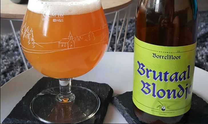 Brutaal Blondje fles en glas